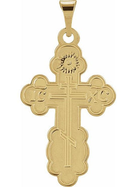Sterling Silver 19x13 mm Orthodox Cross Pendant