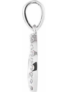 Platinum .07 CTW Natural Diamond Heart Pendant