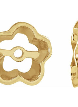 14K Yellow Gold 4.3mm ID Earring Jackets