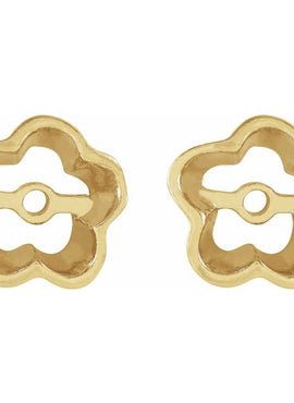 14K Yellow Gold 4.3mm ID Earring Jackets
