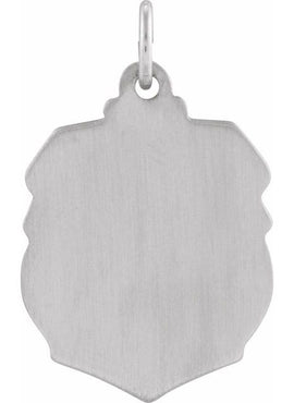 14K White Gold 16.5x14 mm St. Michael Medal