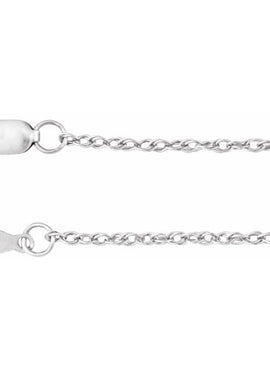 Sterling Silver 1.25 mm Rope Chain by the Inch