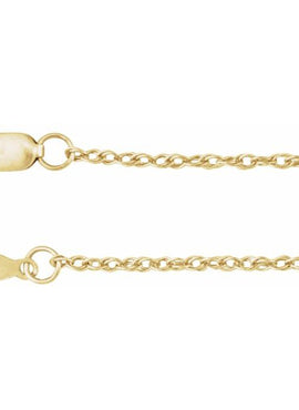 Sterling Silver 1.25 mm Rope Chain by the Inch