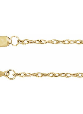 14K Yellow Gold 1.5 mm Rope 18