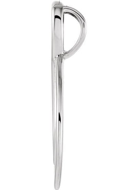 Platinum 23x10.9 mm Infinity-Inspired Pendant