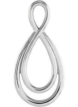 Platinum 23x10.9 mm Infinity-Inspired Pendant
