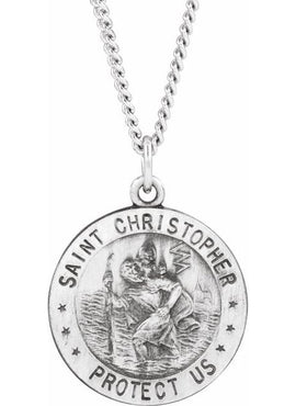 Sterling Silver Reversible St. Christopher/U.S. Army Medal