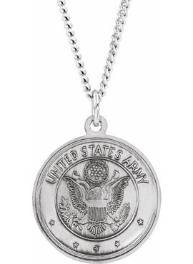Sterling Silver Reversible St. Christopher/U.S. Army Medal