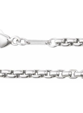 14K White Gold 2.6 mm Rounded Box 7