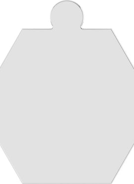 14K Yellow Gold 20 Gauge Hexagon Stamping with External Undrilled Eyelet