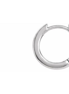 14K Rose Gold Hinged 14 mm Hoop Earrings
