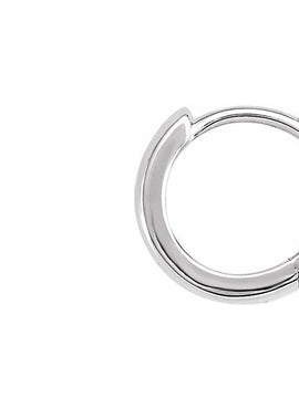 14K Rose Gold Hinged 14 mm Hoop Earrings