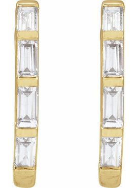 14K Yellow Gold 1/3 CTW Lab-Grown Diamond Hoop Earrings