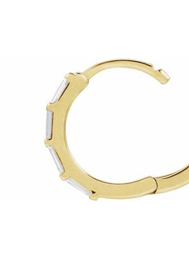 14K Yellow Gold 1/3 CTW Lab-Grown Diamond Hoop Earrings