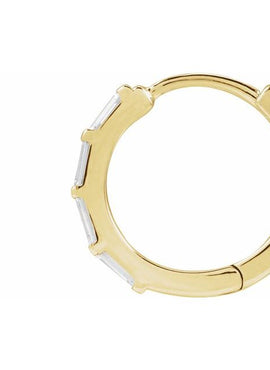 14K Yellow Gold 1/3 CTW Lab-Grown Diamond Hoop Earrings