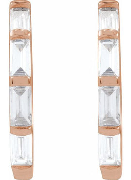 14K Yellow Gold 1/3 CTW Lab-Grown Diamond Hoop Earrings