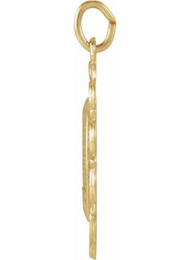14K Yellow Gold Oval Miraculous Medal