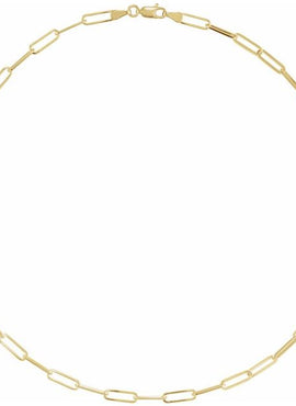 14K Yellow Gold 3.85 mm Paperclip-Style 7