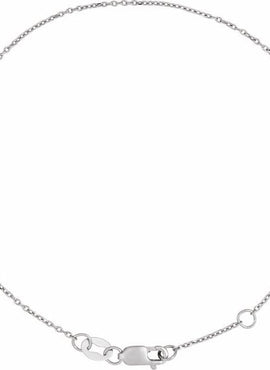 14K White Gold 1 mm Adjustable Diamond-Cut Cable 6 1/2-7 1/2