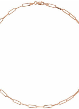 14K Yellow Gold 3.85 mm Paperclip-Style 7