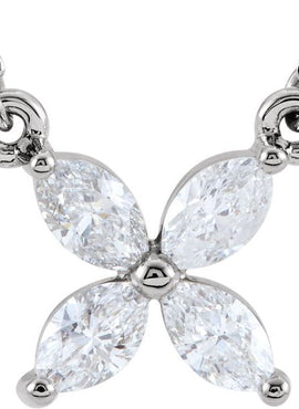 14K Yellow Gold 1/2 CTW Natural Diamond Floral 18