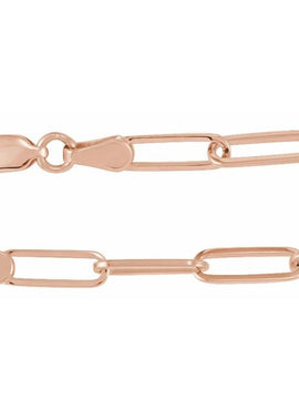 14K Yellow Gold 3.85 mm Paperclip-Style 7