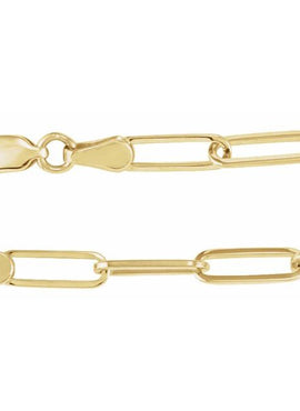 14K Yellow Gold 3.85 mm Paperclip-Style 7