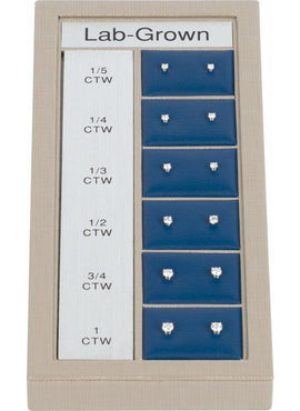14K White Gold 1/3-2 CTW Lab-Grown Diamond 4-Prong Stud Selling System