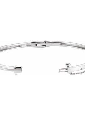 14K White Gold 1/4 CTW Natural Diamond Bangle 6