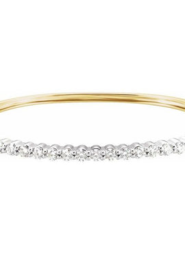 14K Yellow/White Gold 2 1/8 CTW Natural Diamond Bangle 7