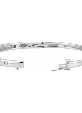 14K Yellow Gold 1/2 CTW Natural Diamond Bangle 6 3/4