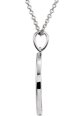 Sterling Silver 25.7x4.7 mm Crescent Moon Pendant