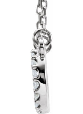 14K White Gold 1/6 CTW Natural Diamond Infinity 17