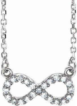 14K White Gold 1/6 CTW Natural Diamond Infinity 17
