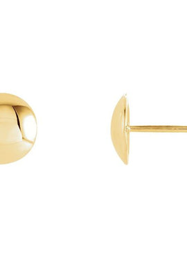 18K Yellow Gold Circle Earrings