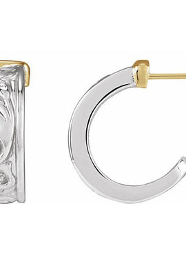 Sterling Silver & 14K Yellow Gold Calla Lily Hoop Earrings