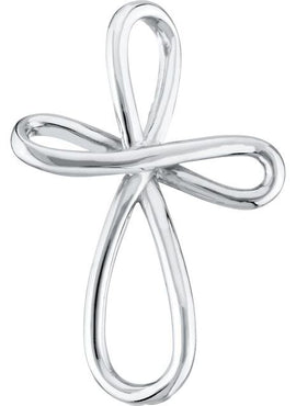 Sterling Silver Infinity-Inspired Cross Pendant