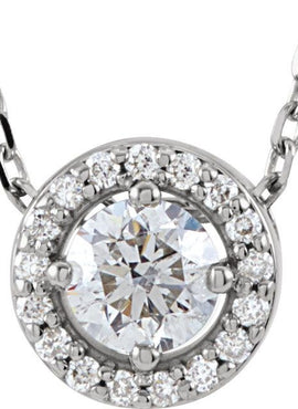 14K White Gold 1/5 CTW Natural Diamond Halo-Style 16