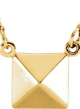 18K Yellow Gold Pyramid 16.25