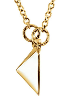18K Yellow Gold Pyramid 16.25