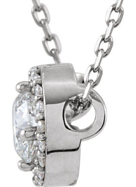 14K White Gold 1/5 CTW Natural Diamond Halo-Style 16