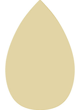 18K Yellow Gold 22 Gauge Teardrop Stamping without Eyelet