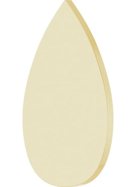 18K Yellow Gold 22 Gauge Teardrop Stamping without Eyelet