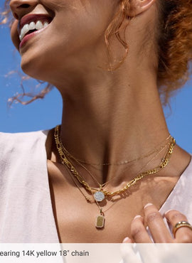 18K Yellow Gold Recycled Metal 1 mm Rope Chain by the Inch