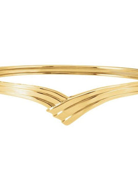 14K White Gold Hinged Bangle 6 1/2