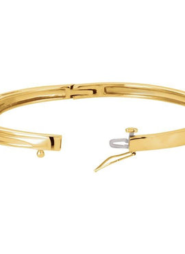 14K White Gold Hinged Bangle 6 1/2