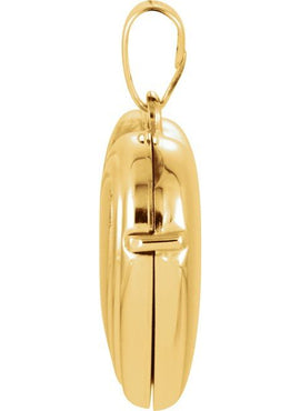 14K Yellow Gold 22x17 mm Heart Locket