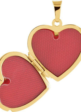 14K Yellow Gold 22x17 mm Heart Locket