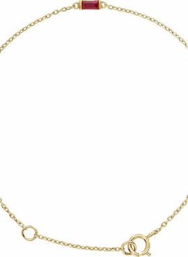 14K Yellow Gold Natural Ruby 6 1/2-7 1/2