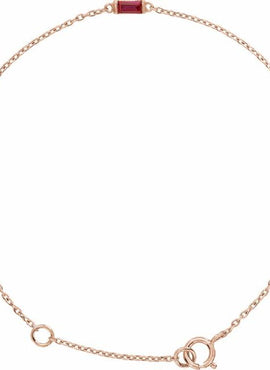14K Yellow Gold Natural Ruby 6 1/2-7 1/2
